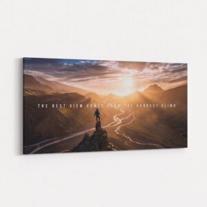 The Best View Comes From The Hardest Climb Canvas Art - Image 4