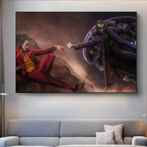 The Joker by Heath Ledger & Joaquin Phoenix Canvas Art - Image 2