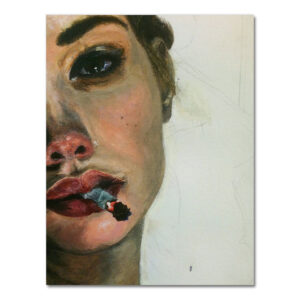 The Most Beautiful Girl In Bukowski Canvas Art - Image 1