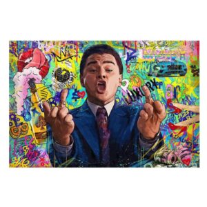 The Wolf Of Wall Street Graffiti Canvas Art - Image 7
