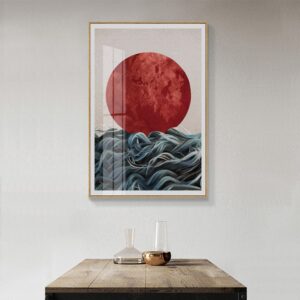 Traditional Japanese Sunrise Painting - Image 2