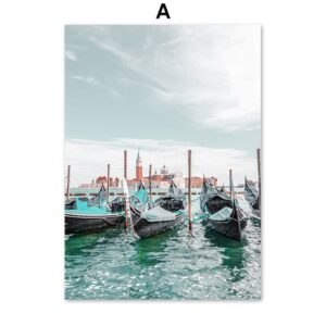 Venice Water Town Gallery Wall Canvas Art - Image 5