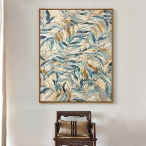Vintage Leave Painting Canvas Art - Image 2