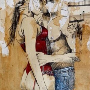 Vintage Sexy Lace Woman Canvas Art - Image 10