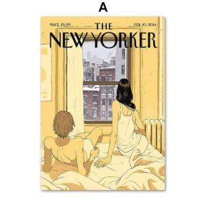 Vintage The New Yorker Magazines Covers Canvas Art - Image 5