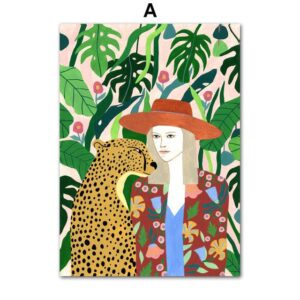 Vintage Tribe Girl Canvas Art - Image 6
