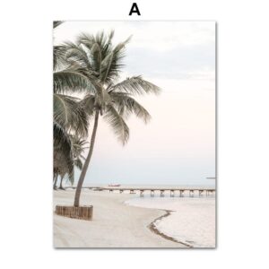Waves Beach Reed Bush Trail Gallery Wall Canvas Art - Image 6