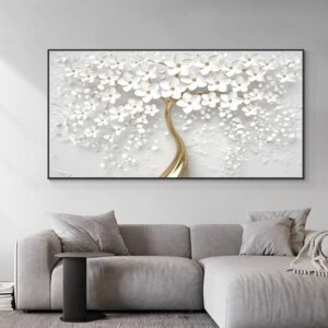 White Flowers Canvas Art - Image 2