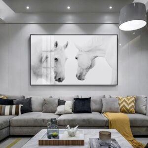 White Horse Canvas Art - Image 2