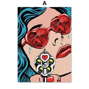 Wild Sexy Red Lips Gallery Wall Canvas Art - Image 5