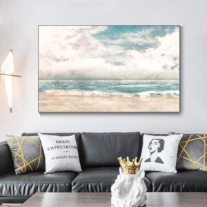 Windy Seashore Landscape Canvas Art - Image 2