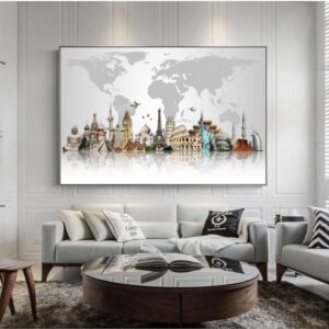 Wonders of The World Canvas Art - Image 2