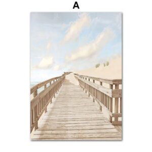 Wooden Pier Bridge Island Gallery Wall Canvas Art - Image 6