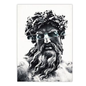 Zeus and Poseidon Classical Sculpture Canvas Art - Image 6