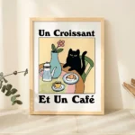 Wash Your Little Paws Bathroom Black Cat Wall Art Canvas Print