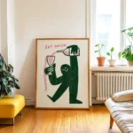 Say When Cozy Wine Toast Abstract Wall Art Print