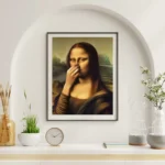 Funny Mona Lisa Bad Smell Bathroom Wall Art Print