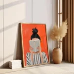 Woman Reading Book Wall Art Print