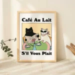 More Espresso Less Depresso Black Cat Canvas Art