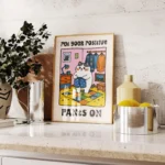 Positive Cat Poster Wall Art Print