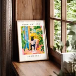 Black Cat In Toilet Tropical Decor Henri Matisse Style Wall Art Print