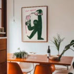 Say When Cozy Wine Toast Abstract Wall Art Print