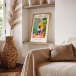 Black Cat In Toilet Tropical Decor Henri Matisse Style Wall Art Print