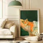 Emerald Green Tiger Wall Art Print
