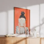 Woman Reading Book Wall Art Print