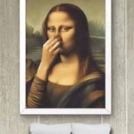 Funny Mona Lisa Bad Smell Bathroom Wall Art Print