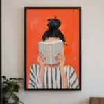 Woman Reading Book Wall Art Print